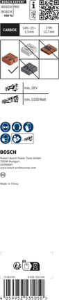 להב מסור גומלין Bosch EXPERT לבנייה חלולה.