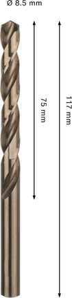 מקדח סיבוב Bosch PRO HSS-Co 8.5x75x117 מ"מ.