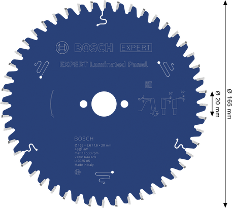 להב מסור עגול לפאנלים למינציה Bosch EXPERT 165 מ"מ.