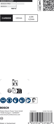 להב Bosch EXPERT Fiber Plaster T 341 HM 132 מ"מ.