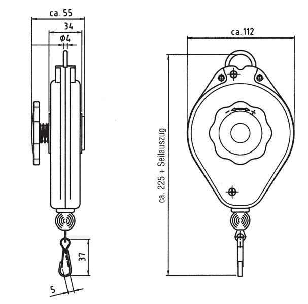 Spring balancer diagram.