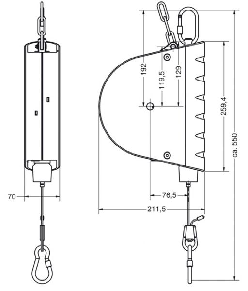 Spring balancer diagram.