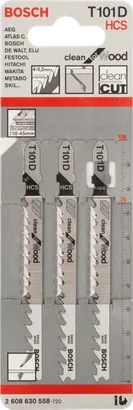 Bosch jigsaw blade T 101 D 4–50mm wood.