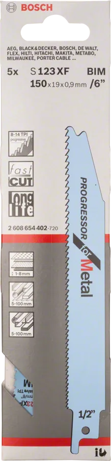 Bosch S 123 XF Progressor for Metal reciprocating saw blade.
