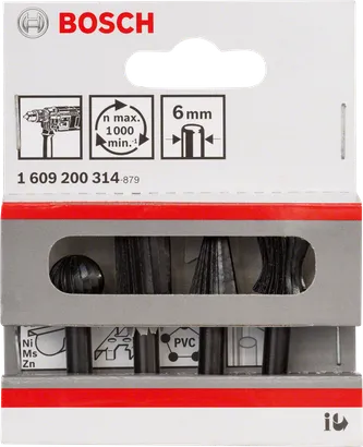 Bosch 4-piece 13 mm router bit set.