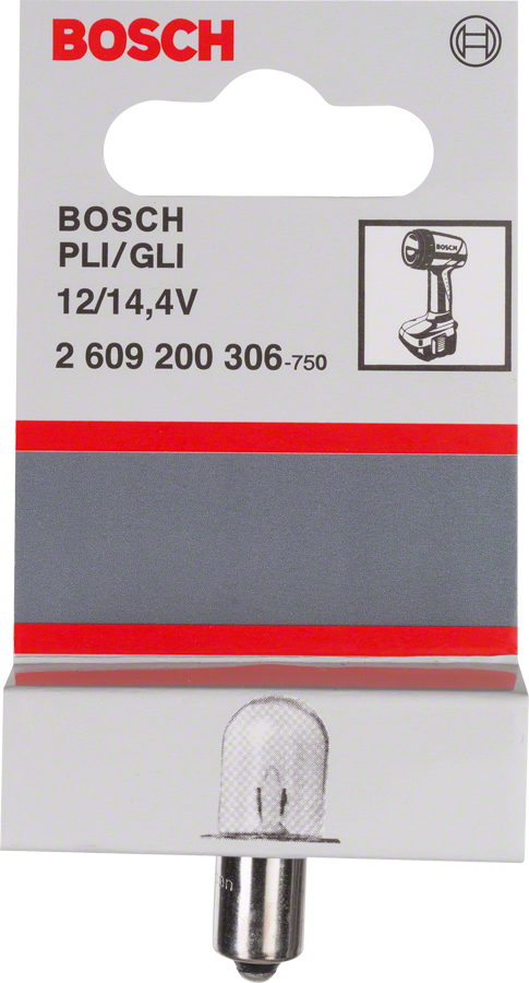 Bosch replacement bulb for PLI/GLI 12/14.4V tools.