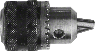 Bosch keyed drill chuck for secure bit holding.