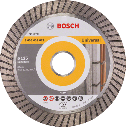 Bosch diamond cutting disc Best for Universal Turbo 125mm.