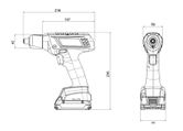 Bosch EXACT ION 2-700 Industrial Cordless Screwdriver dimensions drawing
