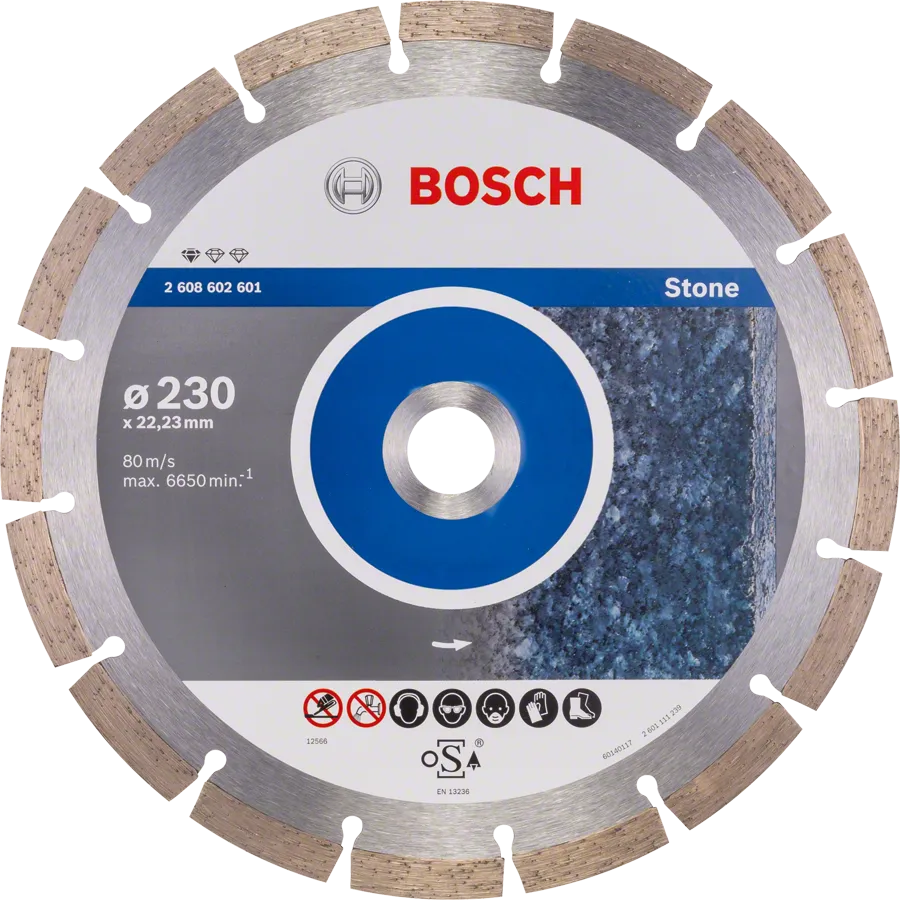 Bosch diamond cutting disc for stone 230 mm.