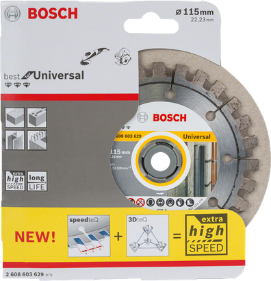 Bosch diamond cutting disc 115mm universal.