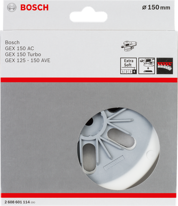 Bosch 150mm extra soft sanding pad.