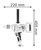 Bosch GBM 1600 RE Angle Drill dimensions drawing