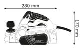 Bosch GHO 26-82 D Planer dimensions drawing