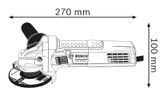 Bosch GWS 750-100 Angle Grinder dimensions drawing