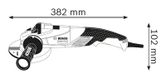 Bosch GWS 18-125 L Angle Grinder dimensions drawing