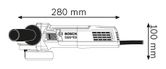 Bosch GWS 900-100 Angle Grinder dimensions drawing