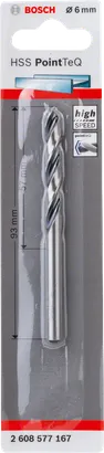 Bosch HSS PointTeQ 6.0mm drill bit.