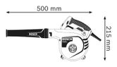 Bosch GBL 800 E Blower with Dust Extraction dimensions drawing