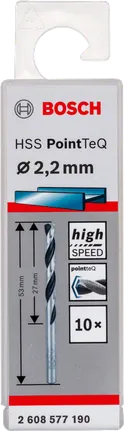 Bosch HSS PointTeQ 2.2mm drill bit pack.