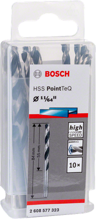 Bosch HSS PointTeQ 11/64″ drill bits pack.