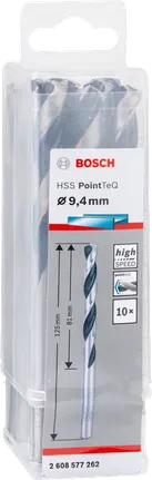 Bosch HSS PointTeQ 9.4mm drill bit pack.