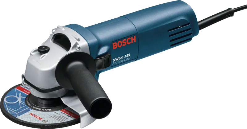 Bosch GWS 6-125 angle grinder with 125 mm disc.