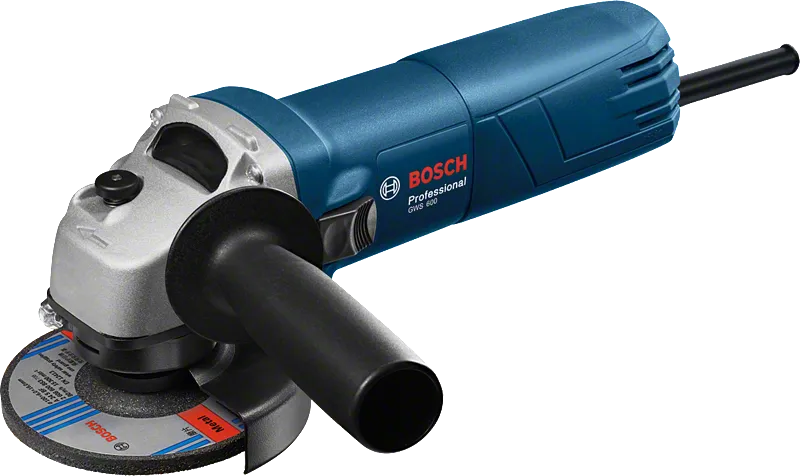 Bosch GWS 600 angle grinder with side handle.