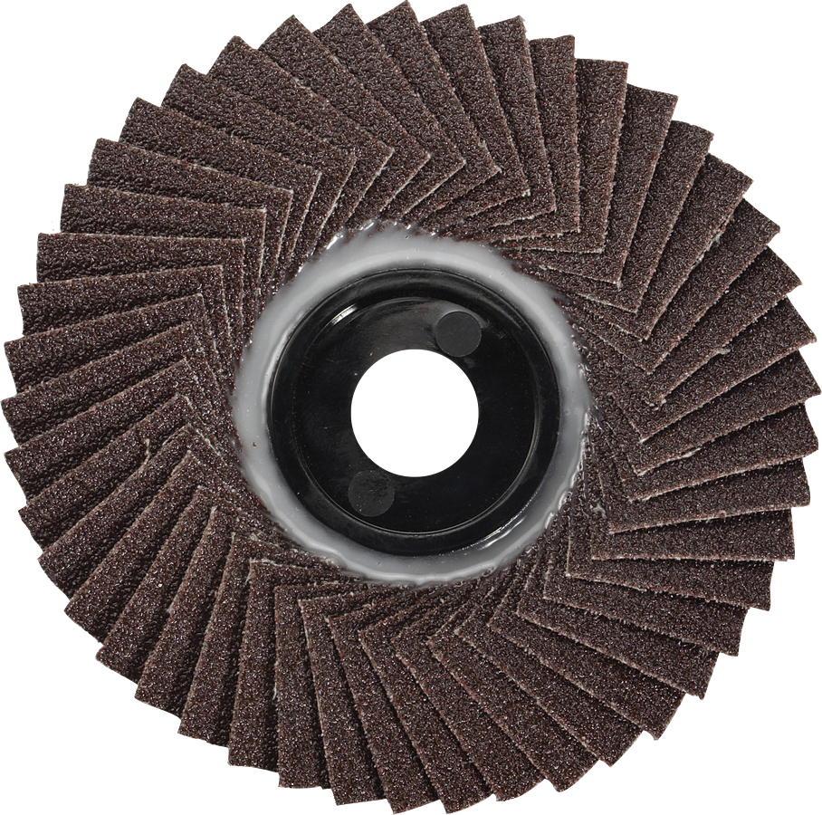 Bosch flap disc wheel for metal grinding.