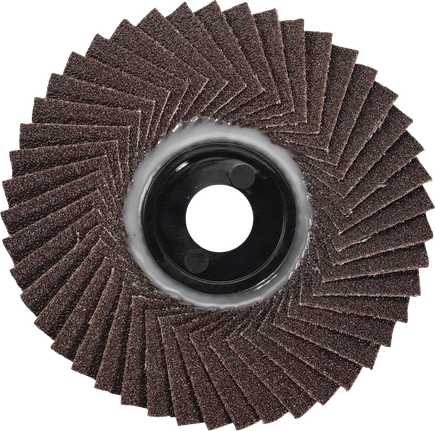 Bosch flap disc wheel for metal grinding.