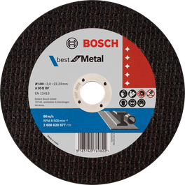 Bosch Best for Metal cutting disc 180 mm for angle grinders.