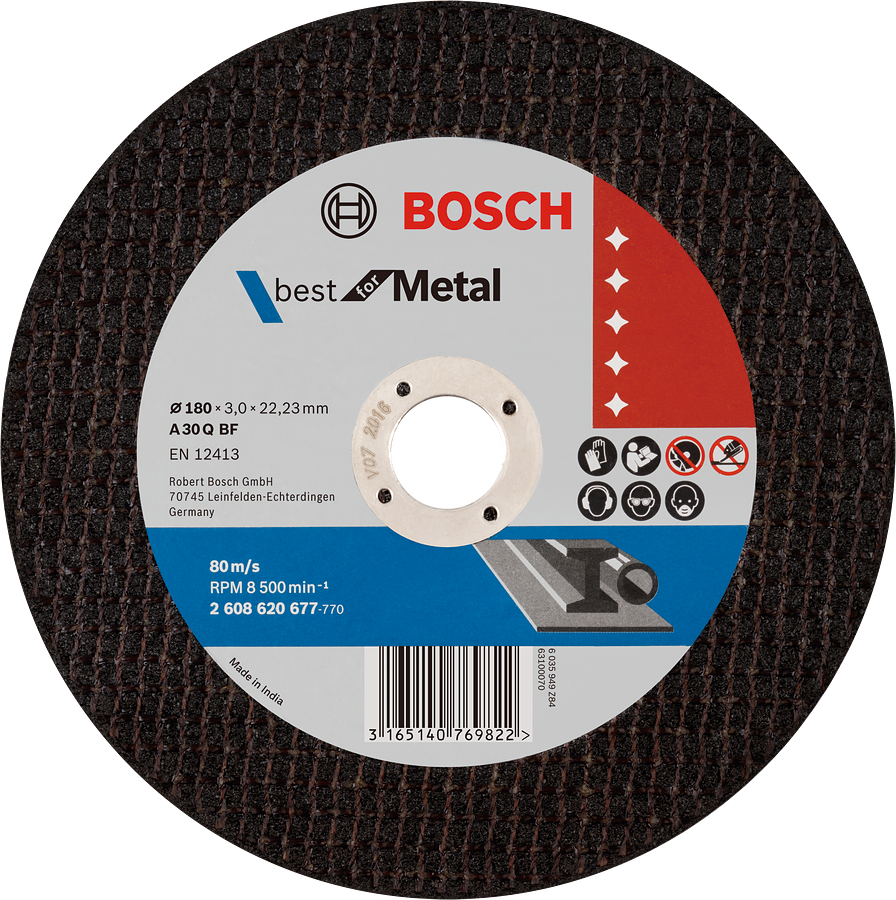 Bosch Best for Metal 180mm cutting disc.