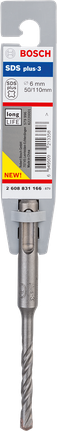 Bosch SDS plus-3 drill bit 6 mm long life.