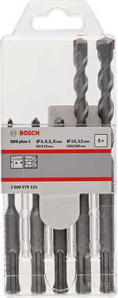 Bosch SDS plus-1 hammer drill bit set 5 pcs.