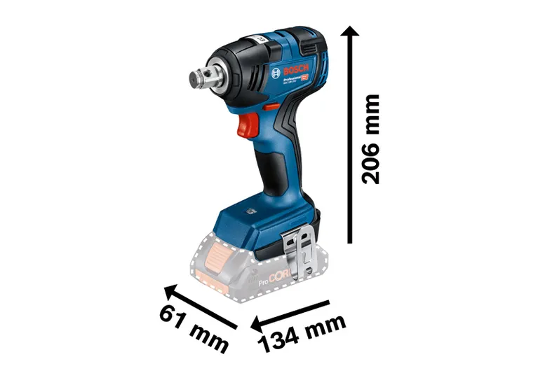 Bosch GDS 18V-200 cordless impact wrench, 200 Nm torque.