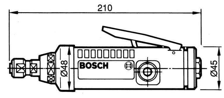 Straight grinder diagram.