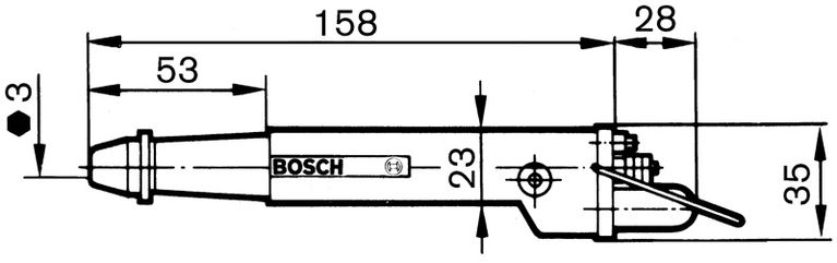 Chisel shank dimensions.