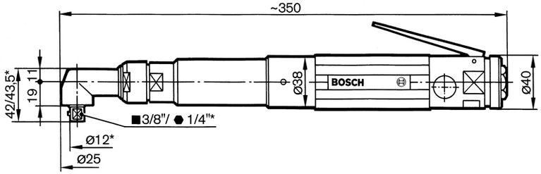 Pneumatic die grinder diagram.