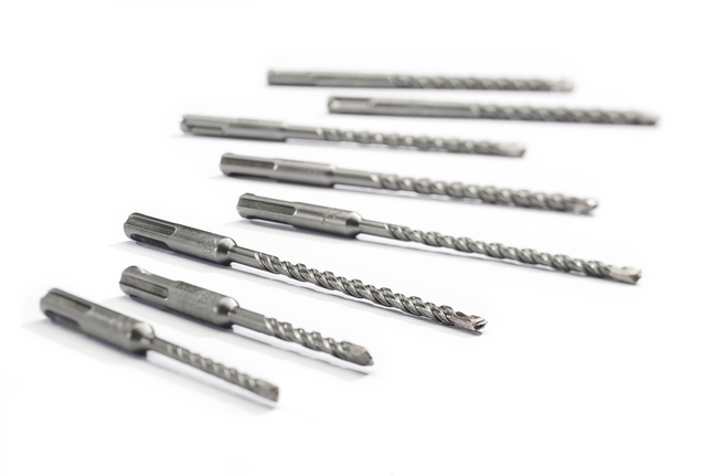 Bosch SDS plus hammer drill bit set for masonry.