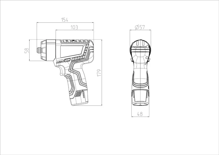 Cordless drill outline.