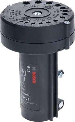 Bosch S41 drill bit sharpener with multiple size guides.