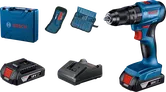 Bosch GSB 185-LI cordless drill set with 18V battery.