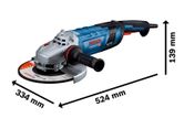 Bosch GWS 30-230 B Angle Grinder dimensions drawing