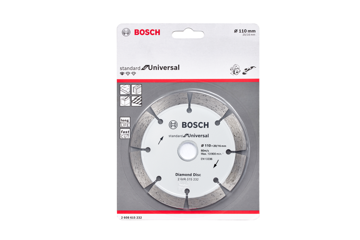 Bosch diamond disc standard universal for cutting.