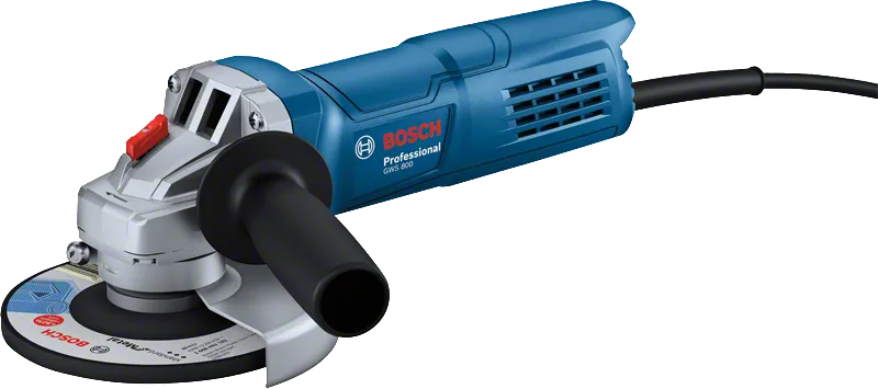 Bosch GWS 800 angle grinder with side handle.