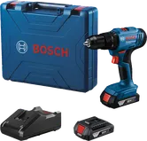 Bosch GSB 18V-45 cordless drill set with case.