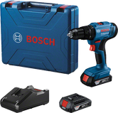 Bosch GSB 18V-45 cordless drill set with case.