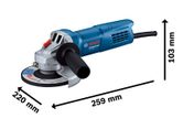Bosch GWS 800 Angle Grinder dimensions drawing