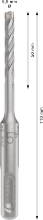 Bosch PRO SDS plus-5X Hammer Drill Bit 5.5 x 50 x 110 mm.