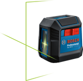 Bosch GLL 50 G laser leveling tool with green lines.